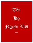 Lược sử họ, tên người Việt
