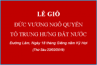 Thư mời dự Lễ Dâng hương Xuân Kỷ Hợi 2019