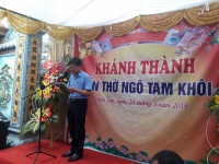 Họ Ngô Tam Sơn khánh thành đền thờ Ngô Tam Khôi