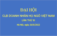 CLB Doanh nhân họ Ngô VN chuẩn bị Đại hội lần III