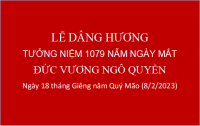 Thông báo về Lễ dâng hương xuân Quý Mão 2023 
