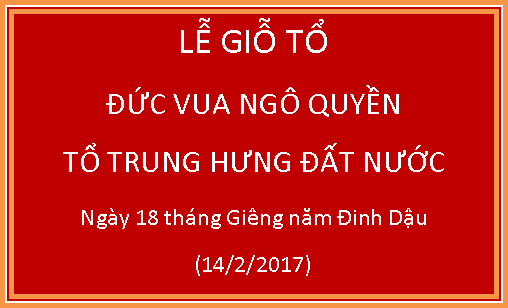Thư mời dự Lễ dâng hương 2017